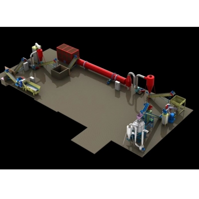 Dây chuyền sản xuất viên sinh khối dạng viên Granulator Máy làm viên mùn cưa gỗ