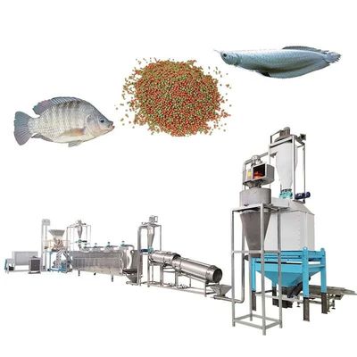 1Ton/H Floating Fish Feed Production Line SGS Sinking Fish Feed Extruder Machine