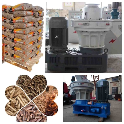 Máy nghiền viên khuôn vòng 1-1,5 tấn / H Máy làm viên trấu gỗ