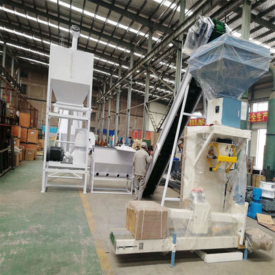 1000kg/H dây chuyền sản xuất hạt thức ăn nghiền nát trộn hạt làm mát bao bì 5in1