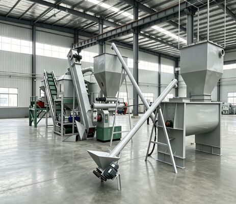Dây chuyền sản xuất viên thức ăn chăn nuôi tùy chỉnh với hướng dẫn lắp đặt của kỹ sư và nguồn điện 380V/50Hz/3 pha